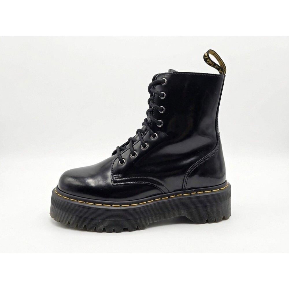 Dr. Martens Men's Black Jadon Lace Up Zip Up Platform Combat Boots Sz M9 Men's 9